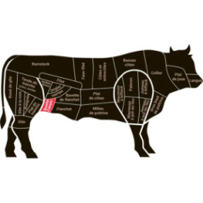 Bavette d'aloyau x10 1,6-1,7kg