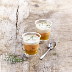 Verrine lotte fromage frais...