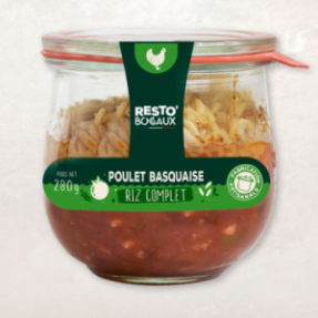 Poulet basquaise et son riz...