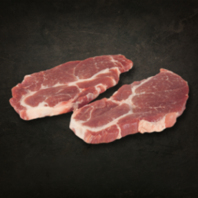 Steak d'échine de porc... Steak d'échine de porc...