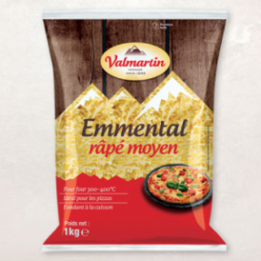 Emmental râpé moyen 1kg Emmental râpé moyen 1kg